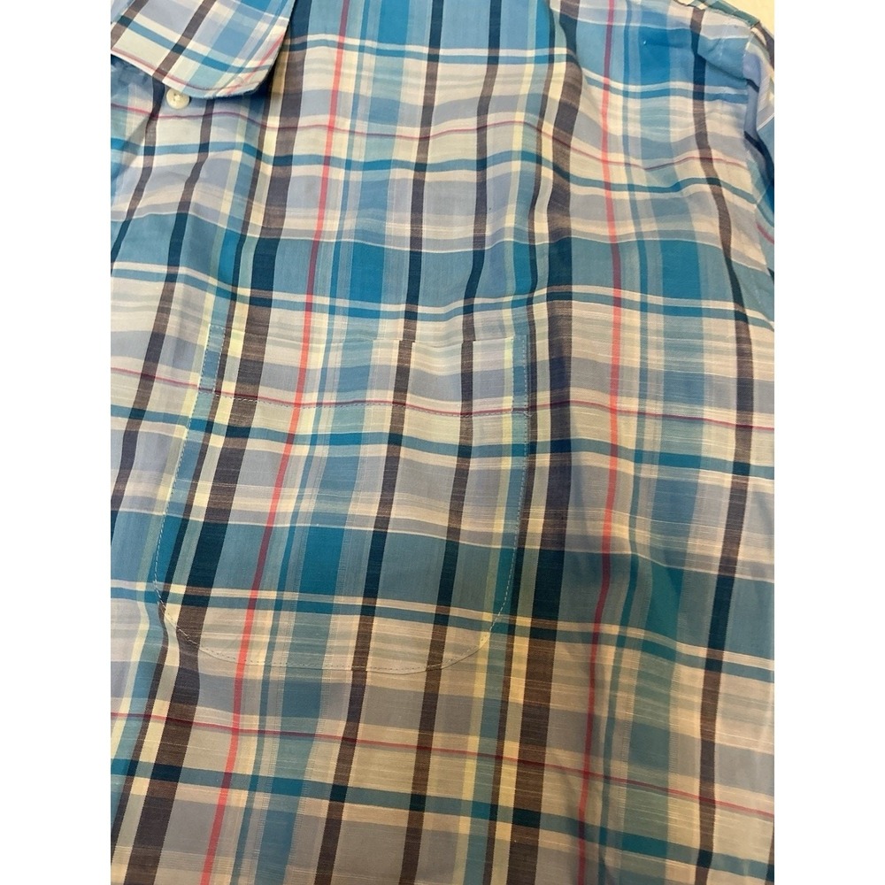 Peter‎ Millar Xxl Lightweight Long sleeve Button down Men's Plaid Shirt - Picture 3 of 9